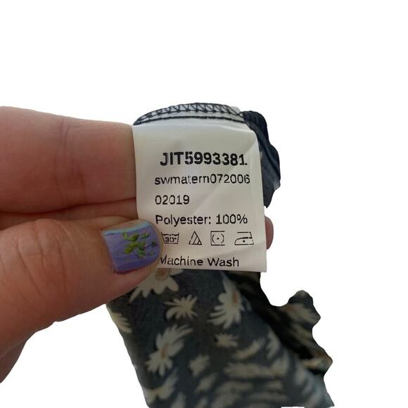 SHEIN Maternity Skirt Overalls Allover Daisy Print Pinafore Ditzy Print Size XL - Picture 11 of 13